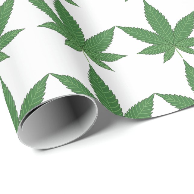 Weed Leaf Christmas Personalisiert Geschenkpapier (Rolleneckpunkt)