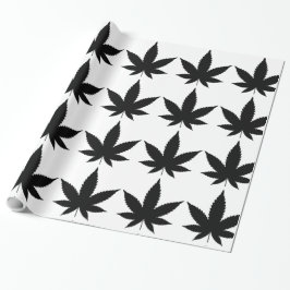 Weed Leaf-Silhouette Geschenkpapier