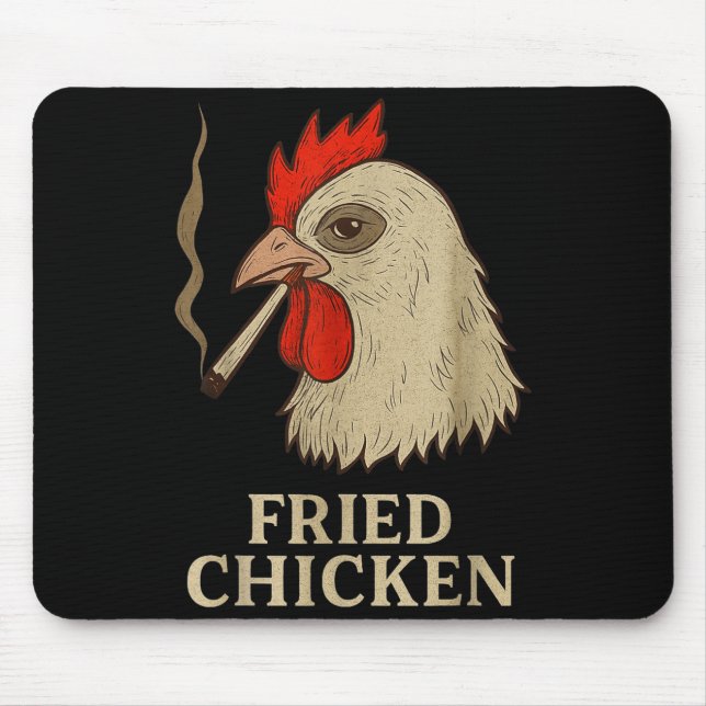 Weed Meme Funny Fried Chicken Smoking  Mousepad (Vorne)