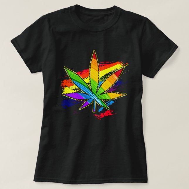 Weed Rainbow T-Shirt (Design vorne)
