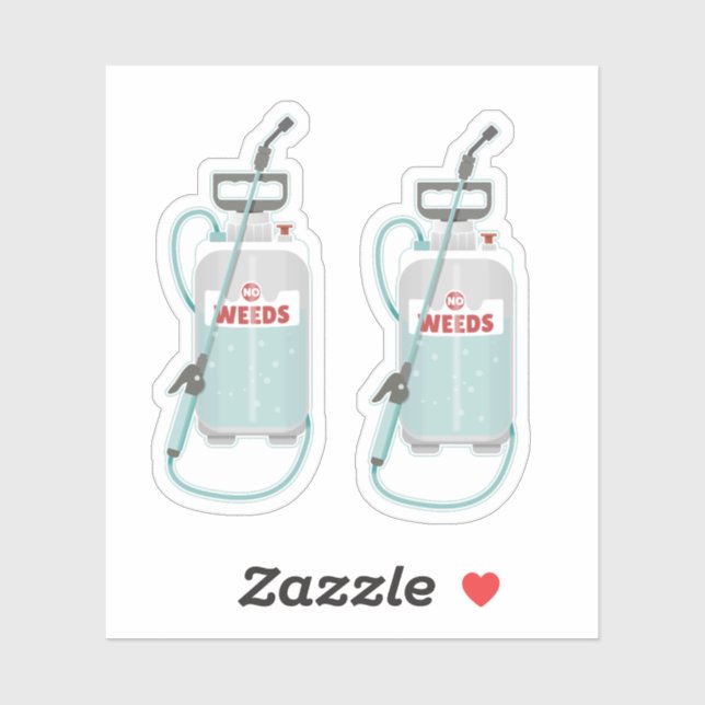 weed spray garden maintenance aufkleber (Blatt)