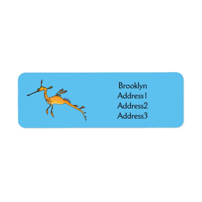 Weedy seadragon Cartoon Illustration (Vorne)