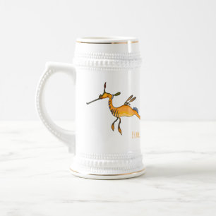 Weedy seadragon Cartoon Illustration Bierglas