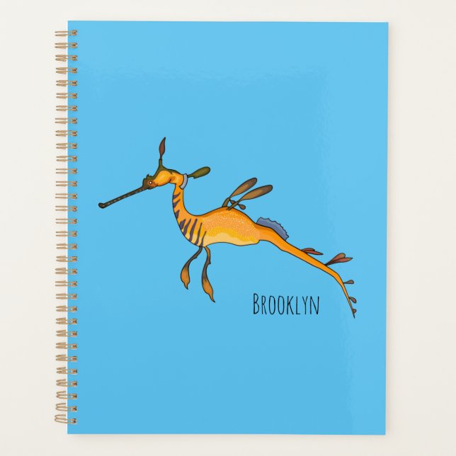Weedy seadragon cartoon illustration planer (Vorderseite)