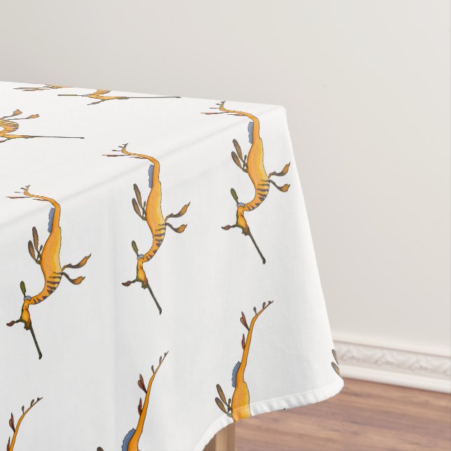 Weedy seadragon Cartoon Illustration Tischdecke (Beispiel)