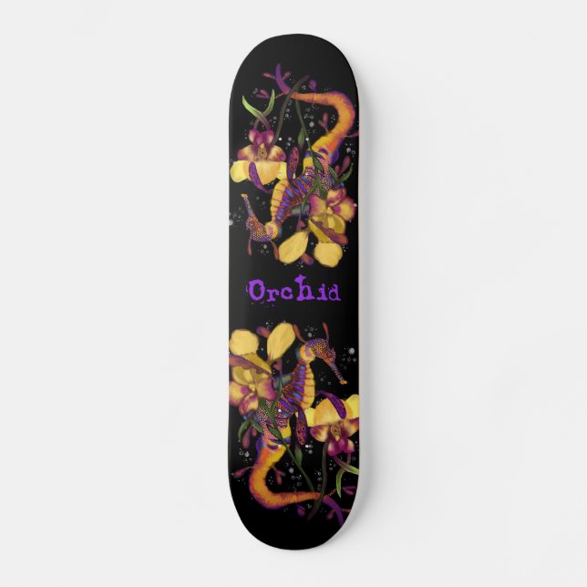 Weedy Seadragon mit Orchids Skateboard (Vorderseite)