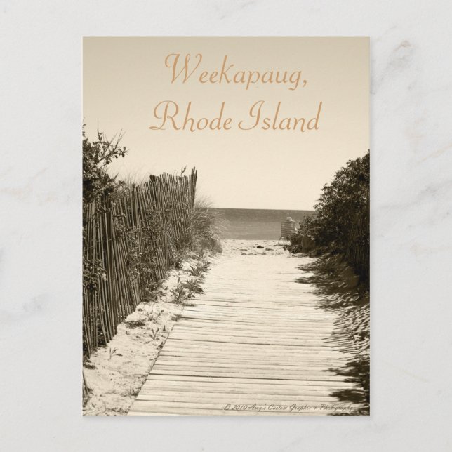 Weekapaug Rhode Island Postkarte (Vorderseite)