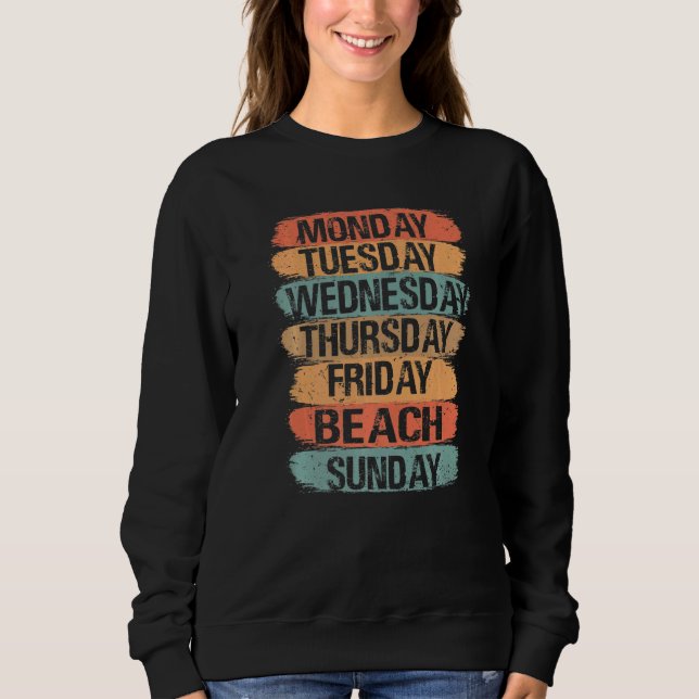 Weekdays Work Monday Wednesday Friday Saturday Bea Sweatshirt (Vorderseite)