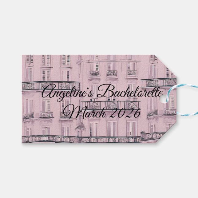 Weekend a Paris Geschenkanhänger (Vorderseite (Horizontal))