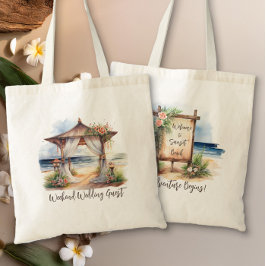Weekend Beach Wedding Personalisierter Empfang Tragetasche