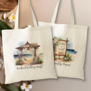 Weekend Beach Wedding Personalisierter Empfang Tragetasche