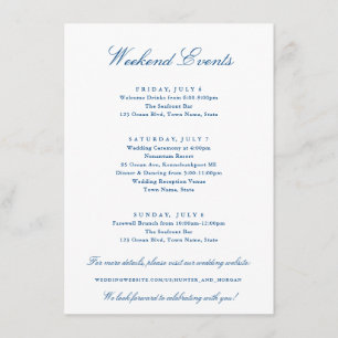 Weekend Events Kennebunkport Hochzeitskollektion Begleitkarte