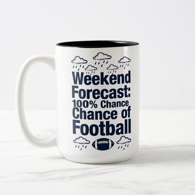 Weekend Forecast: Football Zweifarbige Tasse (Links)