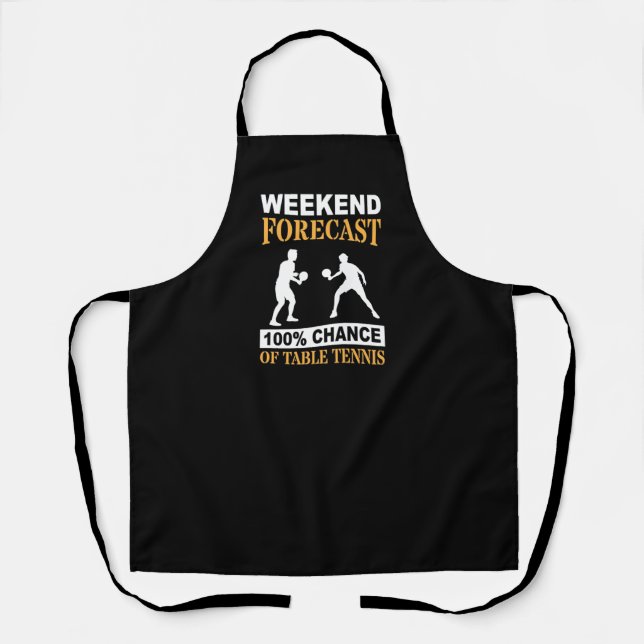 Weekend Forecast Table Tennis Passion Schürze (Vorderseite)