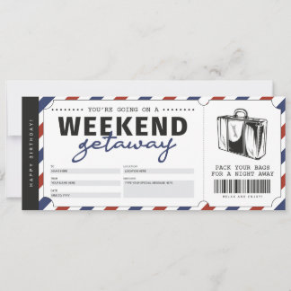 Weekend Gabe Ticket Voucher Einladung