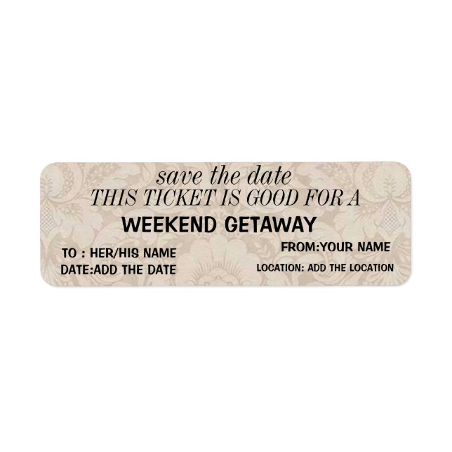 Weekend Getaway-Geschenk (Vorne)