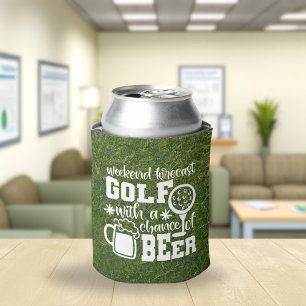 Weekend Golf Forecast Typografie Dosenkühler