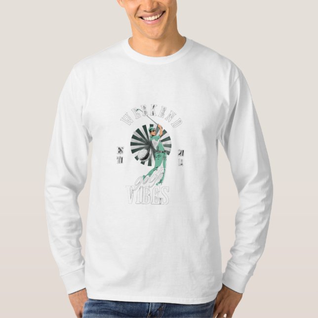 Weekend Golf Vibes T-Shirt – Chill Golf Life Tee (Vorderseite)
