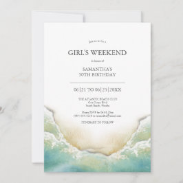 Weekend Invitations Watercolor Shoreline Einladung