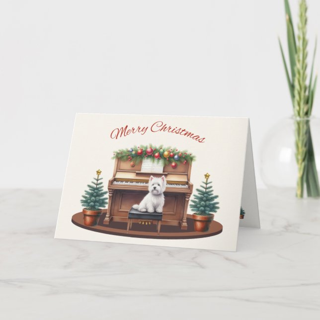 Weekend mit Piano Merry Christmas Card Karte (Vorderseite)
