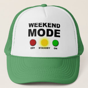 Weekend Mode Funny Ball Cap Hat Party Truckerkappe