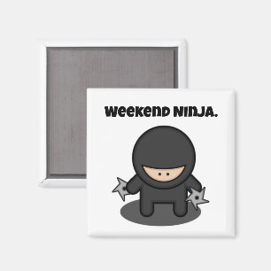 Weekend Ninja Funny Niedlich Japan Cartoon Magnet