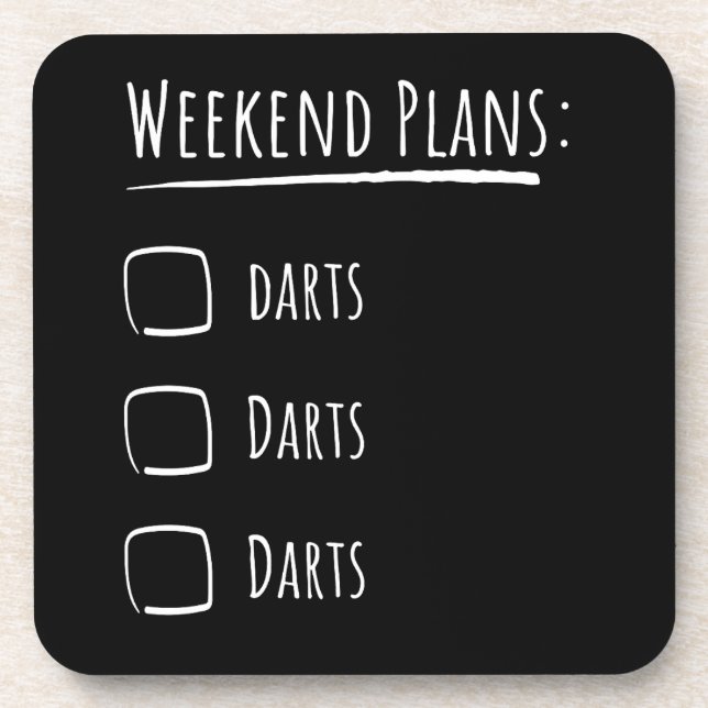 Weekend Plans Darts Getränkeuntersetzer (Vorderseite)