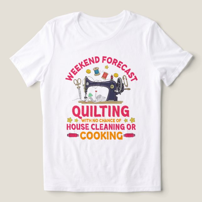 Weekend Quilter Tri-Blend Shirt (Design Vorderseite)