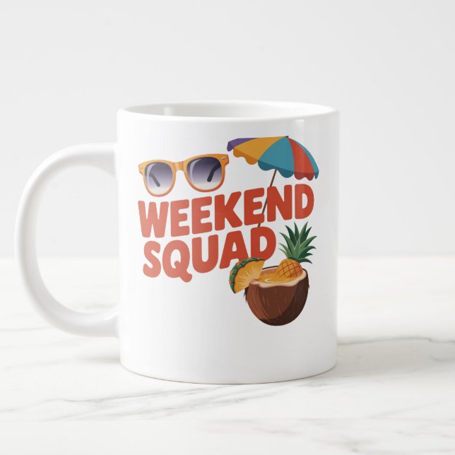 Weekend Squad Jumbo-Tasse (Links)