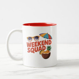 Weekend Squad Zweifarbige Tasse