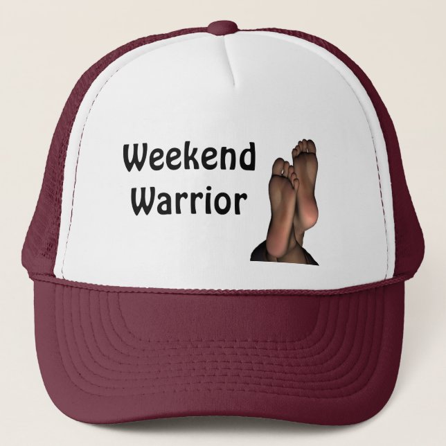 Weekend Warrior Funny Hat Truckerkappe (Vorderseite)