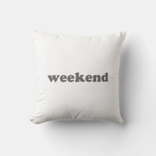 Weekend weiß grau moderne Typografie Spaß cool Kissen