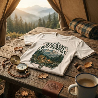Weekend-Wildnis-Vintage-Camping-Berg Tri-Blend Shirt