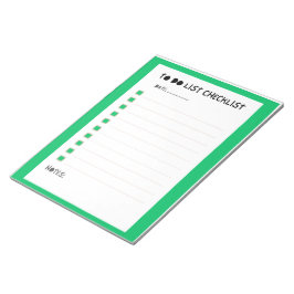 Weekly Checklist Planner Notizblock