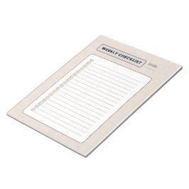 Weekly Checklist Planner Notizblock