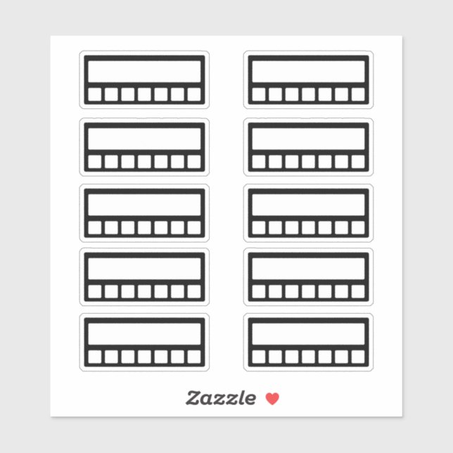 Weekly Habit Tracker Aufkleber (Blatt)