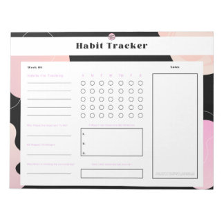 Weekly Habit Tracker Editor Notizblock