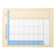 Weekly Menu Planner Notepad