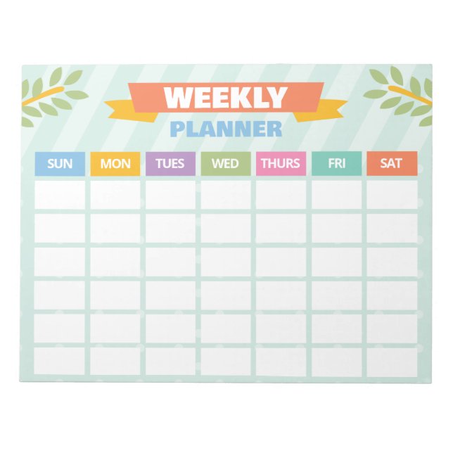 Weekly Plananner Paper Notepad Notizblock (Vorderseite)