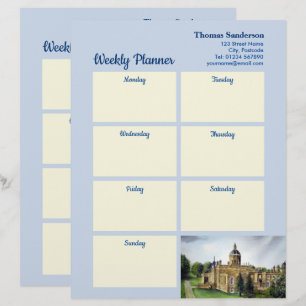 Weekly Planner Castle Howard Yorkshire England Briefbogen