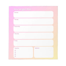 Weekly Planner Notepad – Weekday Layout Notizblock