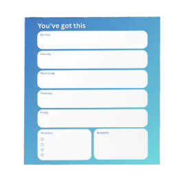 Weekly Planner Notepad – Weekday Layout Notizblock