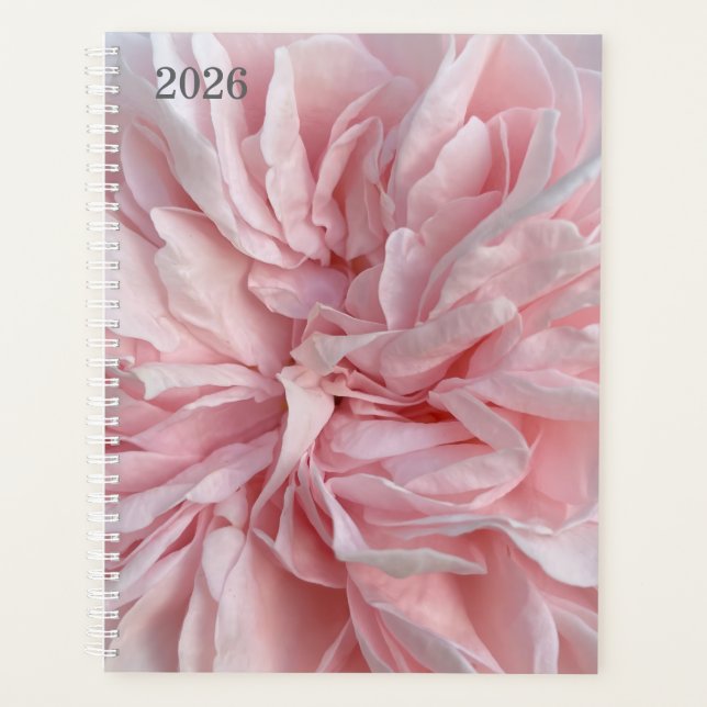 Weekly Planner with Soft Pink Floral Cover Planer (Vorderseite)