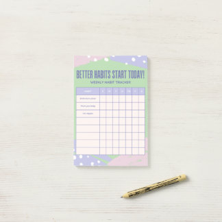 Weekly Tracker Post-it Klebezettel