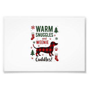 Weenie-Hund-Weihnachts-Pyjama-Shirt Süßer Wiener H Fotodruck
