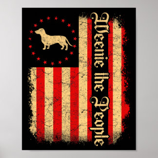 Weenie The People 4. Juli Amerikanische USA-Flagge Poster