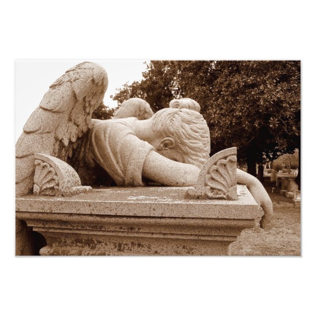 Weeping Angel Fotogrpah sepia Fotodruck (Vorne)