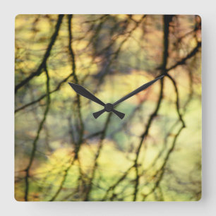 Weeping Trees Quadratische Wanduhr