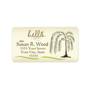 Weeping Willow Address Labels Adressaufkleber