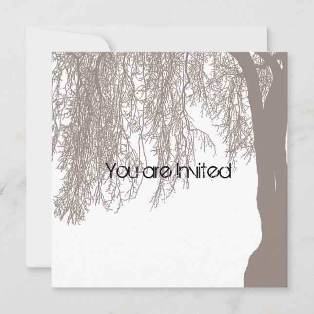 Weeping Willow Baby Dusche Einladung (Vorderseite)